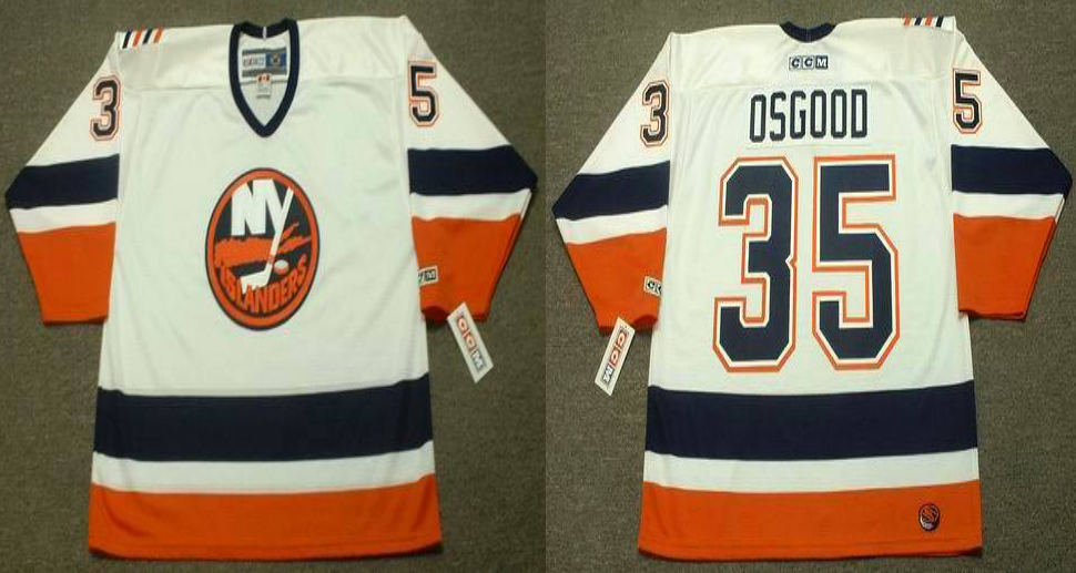 2019 Men New York Islanders #35 Osgood white CCM NHL jersey